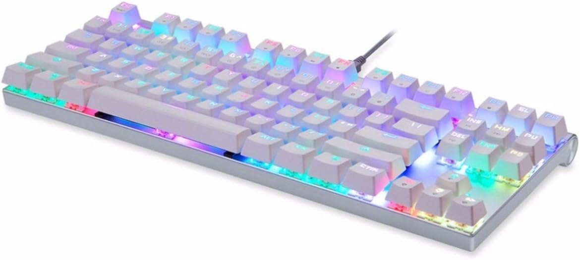 Motospeed Keyboard CK101 wired with Brown switches White Motospeed Keyboard CK101 wired with Brown switches White